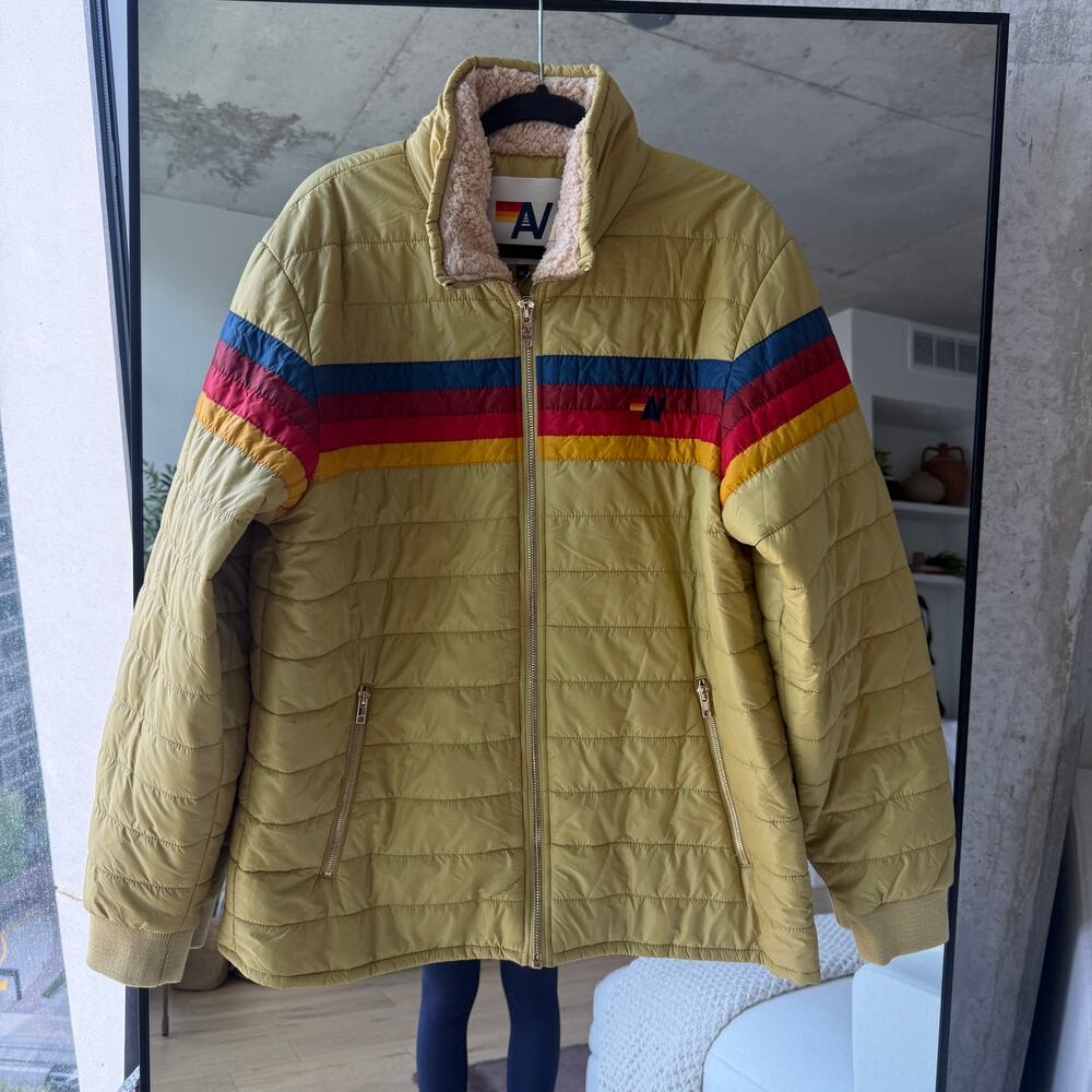 Aviator Nation 4 Stripe Rainbow Sleeve Jacket - Picture 2 of 5